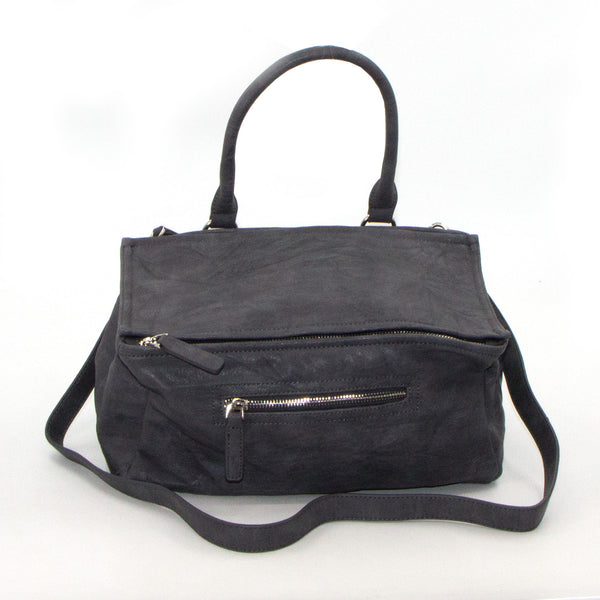 Clever double compartment soft washed PU bag with crossbody strap
