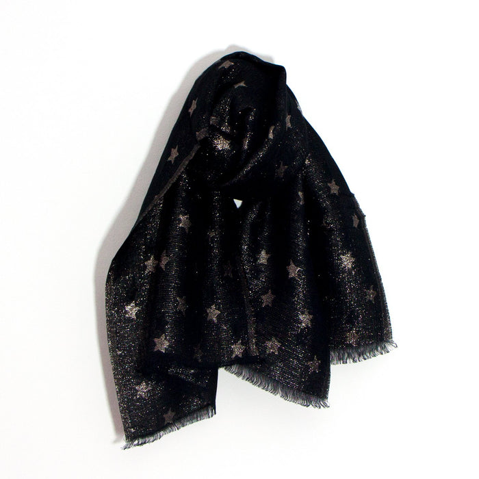 Metallic star luxury scarf
